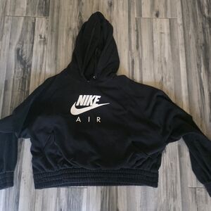 Nike Black Cropped Hoodie